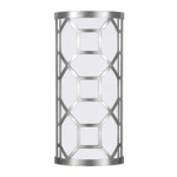 Standard Silver Leaf w/White Fabric Shade 