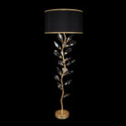 .Standard Gold Leaf w/Black Fabric & Gold Inner Lining Shades 