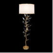 .Standard Gold Leaf w/Champagne Fabric Shade 