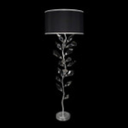 .Standard Silver Leaf w/Black Fabric & Silver Inner Lining Shade 