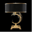 .Standard Gold Leaf w/Black Fabric & Gold Inner Lining Shade 