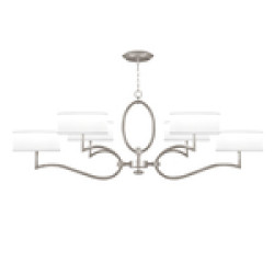 Standard Silver Leaf w/White Fabric Shades 