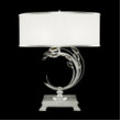 .Standard Silver Leaf w/White Fabric Shade 
