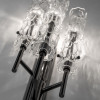 Bamboo Black Nickel Glass Wall Light Sconce