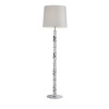 Bamboo Cromo Floor Lamp with Gray Shade