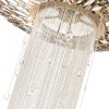 Chrysalis Black Aubergine Chandelier with Nickel Chains