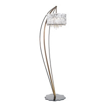 Crystal Blade Floor Lamp with Black Aubergine Finish