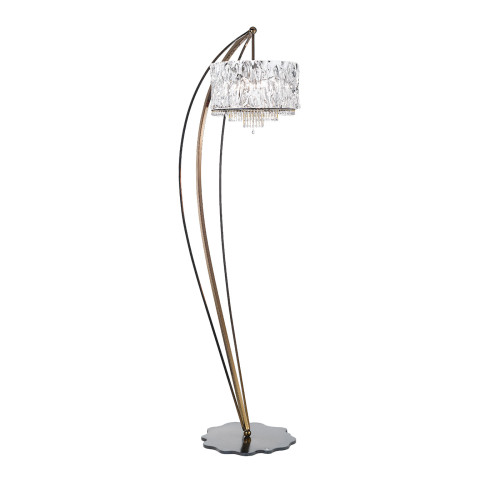 Crystal Blade Floor Lamp with Black Aubergine Finish