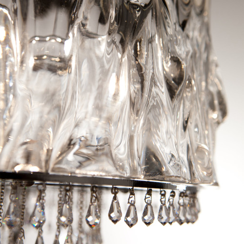 Crystal Blade Floor Lamp with Black Aubergine Finish