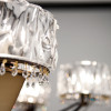 Crystal Blade Floor Lamp with Black Aubergine Finish