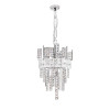 Crystalline Silver Frame Transparent Crystal Chandelier