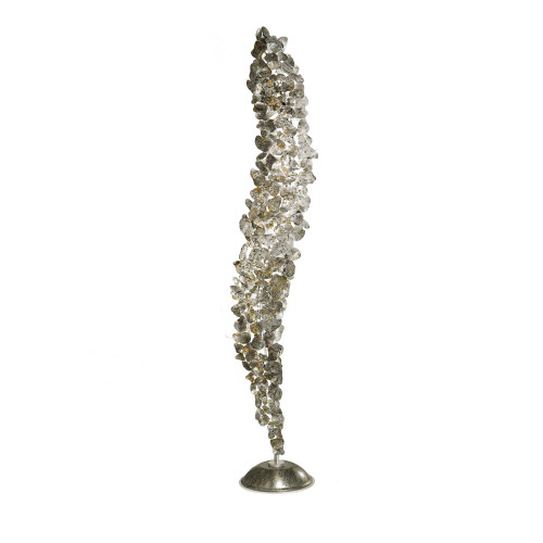 Corten Metal Floor Lamp with silver finish