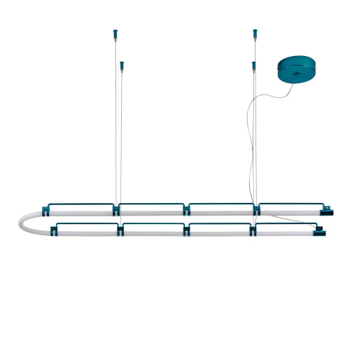 Endless Blue Matte Metal Chandelier