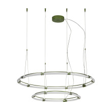 Endless Green Matte Metal Chandelier