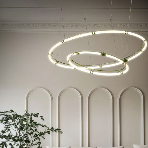 Endless Green Matte Metal Chandelier