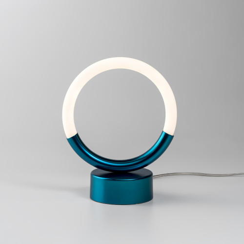 Loop Blue Matte Metal Table Lamp