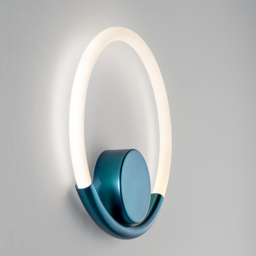 Loop Blue Matte Metal Wall Lamp