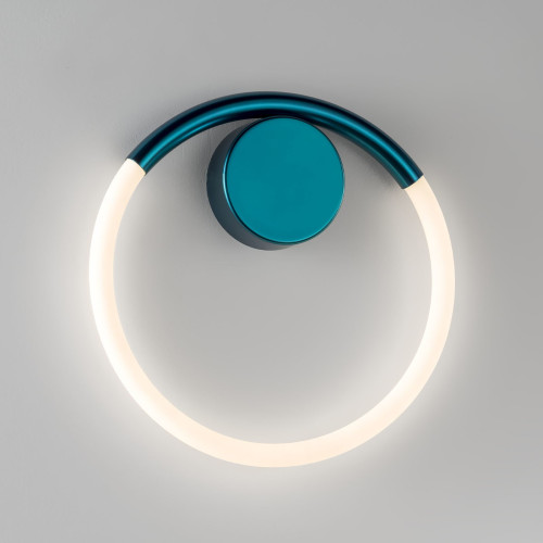 Loop Blue Matte Metal Wall Lamp