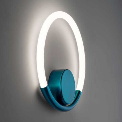 Loop Blue Matte Metal Wall Lamp