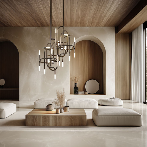 Mangrove Bronze Brushed Chandelier