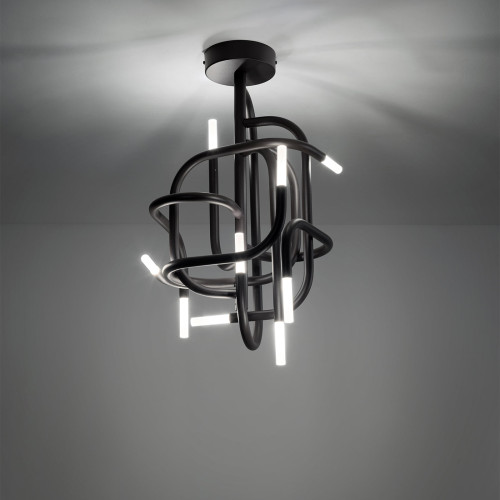 Mangrove Colombia Black Metal Ceiling Lamp