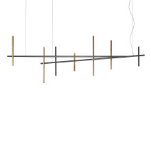 Miu Burnished Corten & Antiqued Golden Chandelier