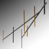 Miu Burnished Corten & Antiqued Golden Chandelier