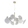 DP Glossy Quartz and White Glass Chandelier