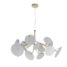 DP Glossy Quartz and White Glass Chandelier