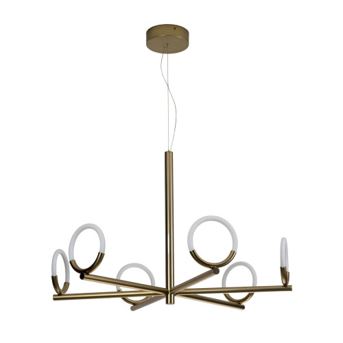 Loop Bronze Matte Metal Chandelier