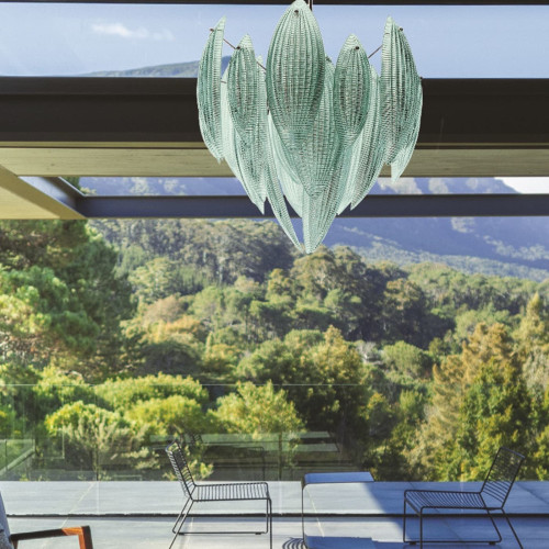 Paradise Aquamarine Glass Chandelier