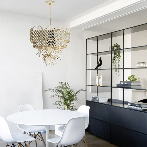 Groovy Gold Chandelier