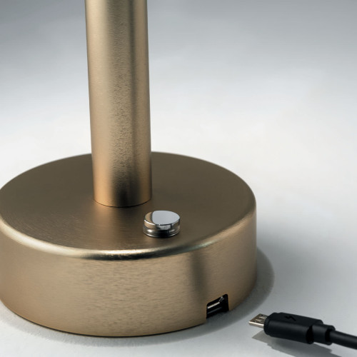 Eklé Brushed Gold Portable Lamp
