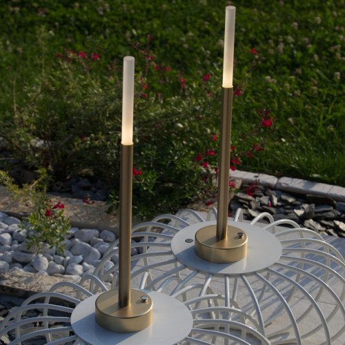 Eklé Brushed Gold Portable Lamp