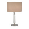 Weave Pure steel with Tortora Chinette lampshade Table Lamp