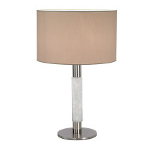 Weave Pure steel with Tortora Chinette lampshade Table Lamp