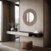 Chrysalis Round Gold Metal Wall Mirror