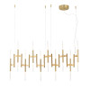 Ekle Bronze and Brushed Gold Metal Chandelier