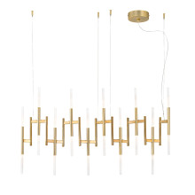 Ekle Bronze and Brushed Gold Metal Chandelier