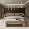 Ekle Bronze and Brushed Gold Metal Chandelier