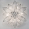 Paradise Chrome with Silver Leaf Glass Ceiling Lamp