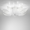 Paradise Chrome with Silver Leaf Glass Ceiling Lamp