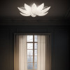 Paradise Chrome with Silver Leaf Glass Ceiling Lamp