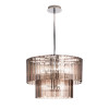 Roma Chrome with Bronze Glass Chandelier