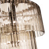 Roma Chrome with Bronze Glass Chandelier