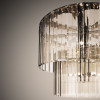 Roma Chrome with Bronze Glass Chandelier