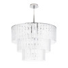 Roma Satin White Glass Chandelier