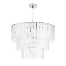 Roma Satin White Glass Chandelier