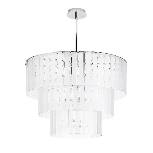 Roma Satin White Glass Chandelier