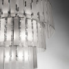 Roma Satin White Glass Chandelier